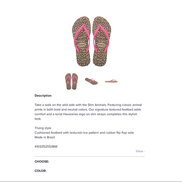 Havaianas Flip Flop Slim Animals Rubber slippers - Picture 3 of 4